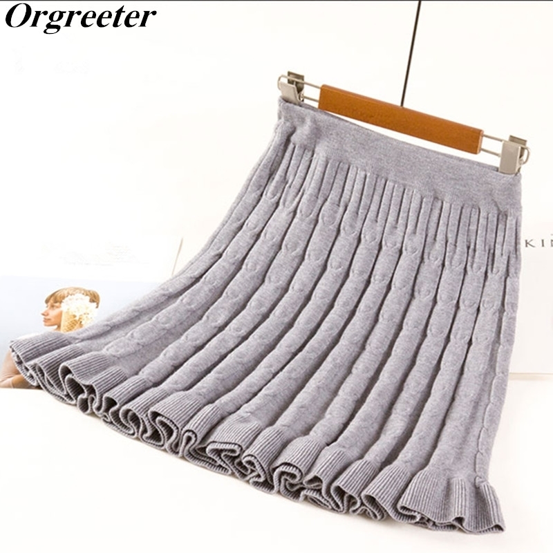 Warm Women Knit Skirt High Waist Elastic Twisted Ruffles Pleated Mini Fashion elegant Fall Winter Solid 210525, Picture color
Warm Women Knit Skirt High Waist Elastic Twisted Ruffles Pleated Mini Fashion elegant Fall Winter Solid 210525, Picture color