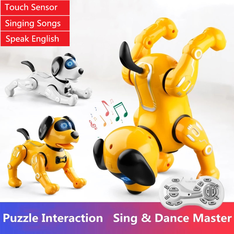 2.4G Touch RC Pet Dog Can Singing Dane Speak Playing with Kid Intelligent Animal Gnawing bones Programm Sleep like a baby Dogs, White
2.4G Touch RC Pet Dog Can Singing Dane Speak Playing with Kid Intelligent Animal Gnawing bones Programm Sleep like a baby Dogs, White