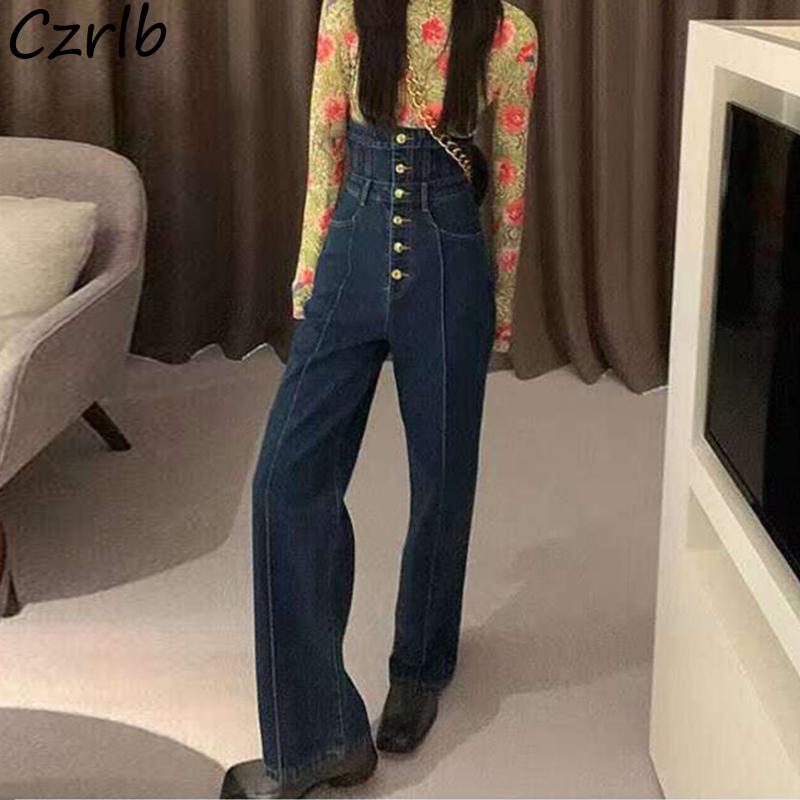 Women's Jeans High Waist Women Vintage Denim Streetwear Fashion Single Breasted Wide Leg Trouser Casual Oversize All-match Korean Preppy, Blue
Women's Jeans High Waist Women Vintage Denim Streetwear Fashion Single Breasted Wide Leg Trouser Casual Oversize All-match Korean Preppy, Blue