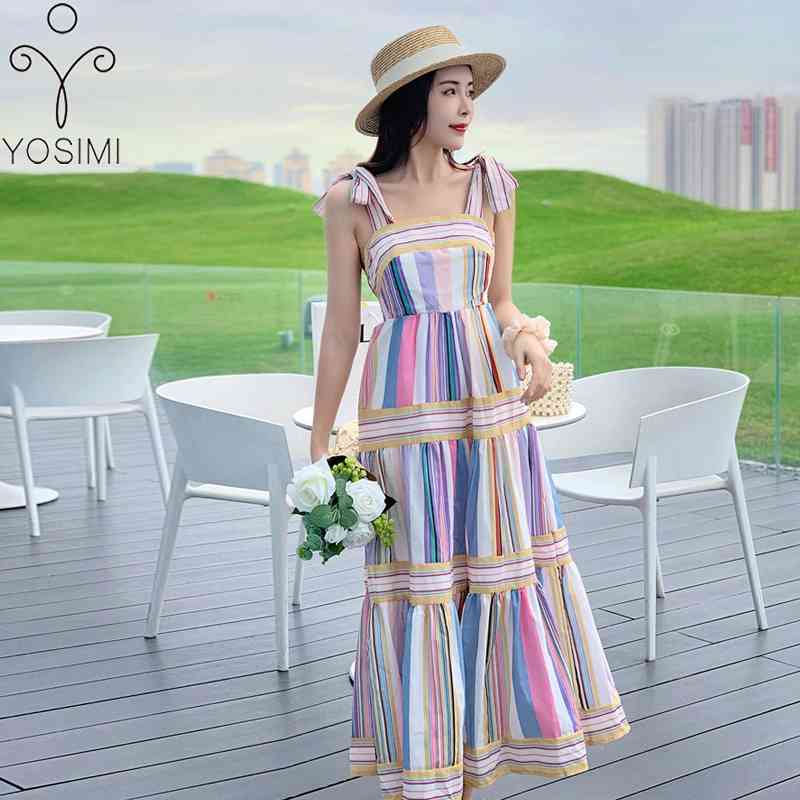 YOSIMI Women Dress Elegant Summer Cotton Striped Long Sleeveless Strapless Fit and Flare Mid-calf Party es 210604
YOSIMI Women Dress Elegant Summer Cotton Striped Long Sleeveless Strapless Fit and Flare Mid-calf Party es 210604