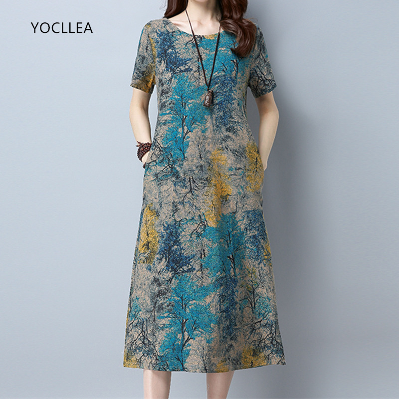 2021 Cotton Linen Summer Dress Women Loose Plus size Casual Dress OL work Wear vintage Print beach Sundress dresses vestidos, Red
2021 Cotton Linen Summer Dress Women Loose Plus size Casual Dress OL work Wear vintage Print beach Sundress dresses vestidos, Red