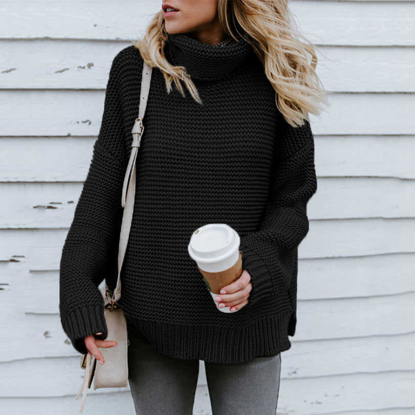 Women Pullover Turtle Neck Autumn Winter Clothes Warm Knitted Oversized Turtleneck Sweater For Women's Green Tops Woman 211109
