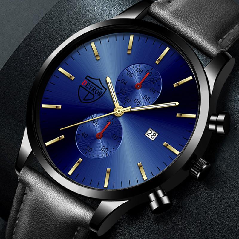 Wristwatches DEYROS Simple Fashion Calendar Men's Watch Decoration Three Eyes Luminous Sports Leather Quartz Men Reloj Hombre, Gold
Wristwatches DEYROS Simple Fashion Calendar Men's Watch Decoration Three Eyes Luminous Sports Leather Quartz Men Reloj Hombre, Gold