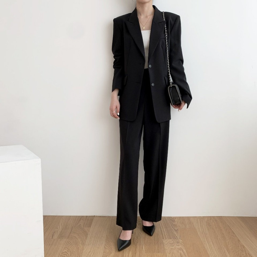 Comelsexy Autumn Winter Minimalist Blazer with Belt Single Breasted Long Sleeve Formal Chic Women Jacket Outwear Female 210515