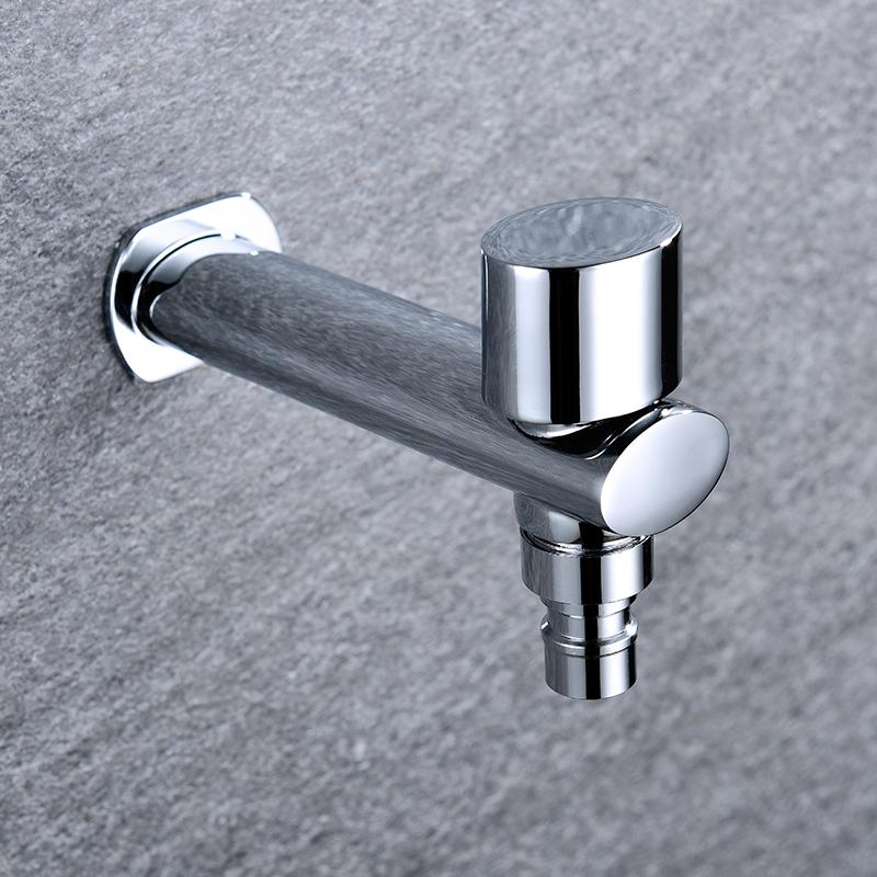 High Quality 2 Water Outlet Washing Machine Faucet Tap Double Spout Garden Outdoor Chrome Plated G1/2 Bathroom Sink Faucets