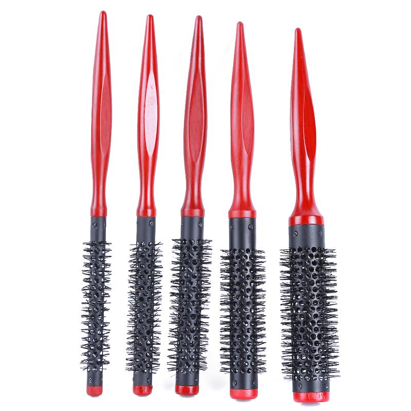 Hair Brushes 1PC DIY Hairstyle Cuspidal Handle Detangle Comb Roller Round Massage Hairbrush Styling Tool