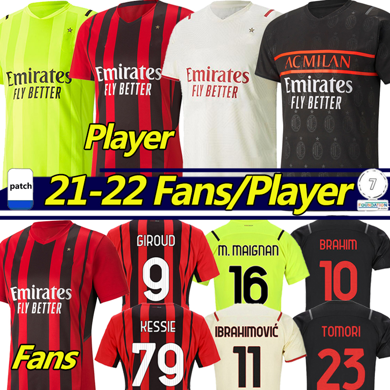 21/22 Fans Player Version M.MAIGNAN AC soccer jerseys milan 2021 2022 IBRAHIMOVIC Mandzukic TONALI ÇALHANOGLU Kessie Men kid Kits football shirts uniforms, 21-22 third
21/22 Fans Player Version M.MAIGNAN AC soccer jerseys milan 2021 2022 IBRAHIMOVIC Mandzukic TONALI ÇALHANOGLU Kessie Men kid Kits football shirts uniforms, 21-22 third
