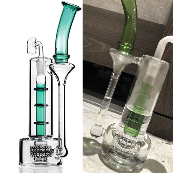 10 inch Dark-green Smoking Hookah Glass Water Bong Bamboo Shape Refined Bell Recycler dab rig with green perc 14.4mm joint
10 inch Dark-green Smoking Hookah Glass Water Bong Bamboo Shape Refined Bell Recycler dab rig with green perc 14.4mm joint