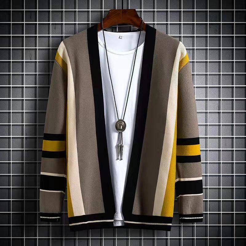Men's Sweaters Brand Sweater 2021 Fall Winter Wool Slim Striped Casual Cardigan, Brown
Men's Sweaters Brand Sweater 2021 Fall Winter Wool Slim Striped Casual Cardigan, Brown
