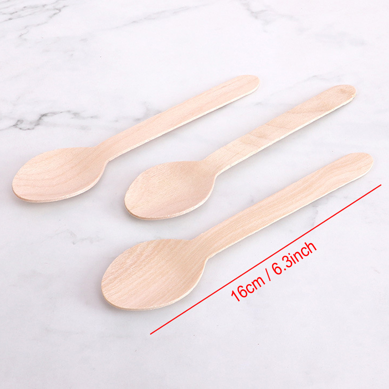 Disposable Eco-friendly Wood Flatware Dinnerware Spoon Knife Wooden Cutlery Set Fork Knives Dessert Scoop Wedding Party Tableware GGA5131 Free shippin