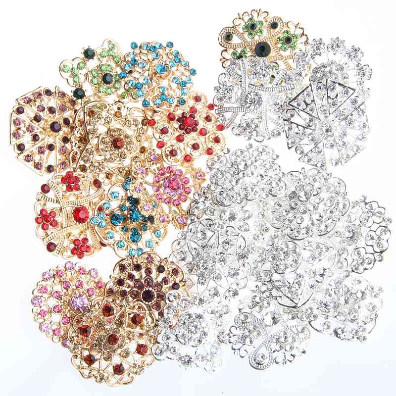 120PCS Classic Crystal Rhinestones Gold Brooches Pins Wedding Bouquets Metal Brooch For Women Bridal Party
120PCS Classic Crystal Rhinestones Gold Brooches Pins Wedding Bouquets Metal Brooch For Women Bridal Party