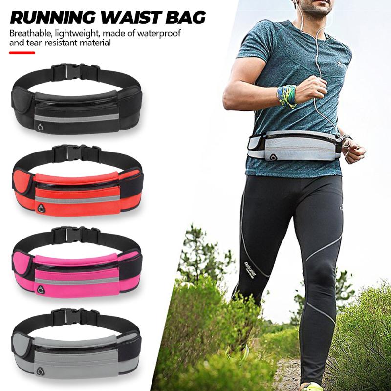 Outdoor Bags Trail Running Waist Belt Dual Pocket Bag Men Women Fitness With Water Bottle Waterproof Phone Sport