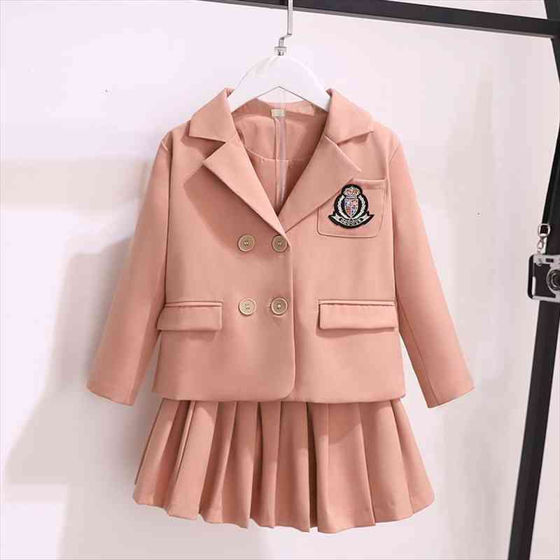 fashion kids suits for baby girls clothes autumn long sleeve outerwear pleated skirt 2 pieces teens sets school uniform, White
fashion kids suits for baby girls clothes autumn long sleeve outerwear pleated skirt 2 pieces teens sets school uniform, White