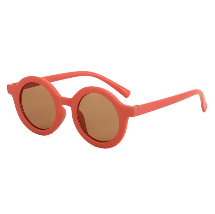Children's cute kids frosted sunglasses baby decoration trend glasses beach sunglass unisex Retro street shot Z260305
