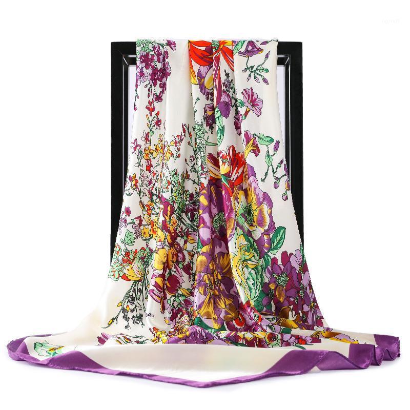 Scarves Fashion Satin Silk Kerchief Women Neck For Hair Floral Print Handkerchief Bag Scarfs Female 90cm*90cm Ladies, Blue;gray
Scarves Fashion Satin Silk Kerchief Women Neck For Hair Floral Print Handkerchief Bag Scarfs Female 90cm*90cm Ladies, Blue;gray