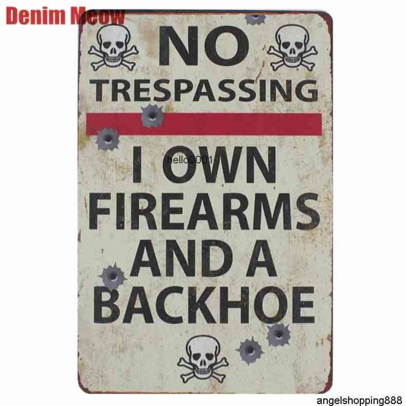 No Trespassing Shabby Chic Metal Signs Bar Club Home Decor Wall ART Poster Plaque Decorative Plates Friends Gift Firearms N164a
No Trespassing Shabby Chic Metal Signs Bar Club Home Decor Wall ART Poster Plaque Decorative Plates Friends Gift Firearms N164a