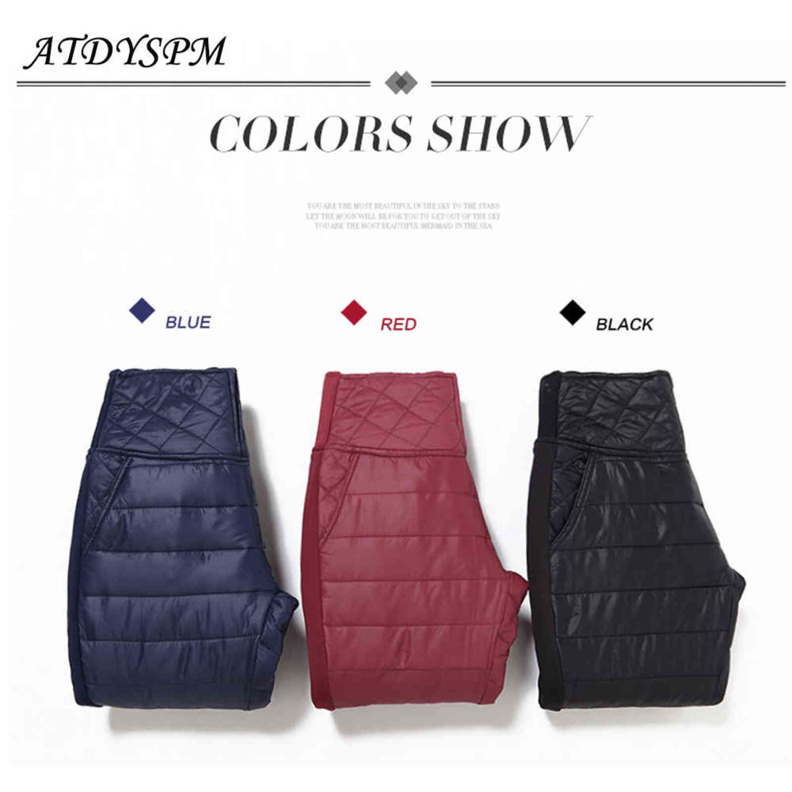 Women Winter Pants High Waist Velvet Thick Warm Down Trousers Fashion Straight With Zipper Plus Size Sweatpants 211115