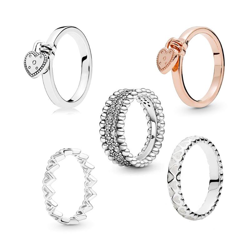 Cluster Rings Kakany 925 Sterling Silver Rose Gold Love Lock Ring Suitable For Couples Gifts Original High Quality 1:1 Fashion Jewelry Diy
Cluster Rings Kakany 925 Sterling Silver Rose Gold Love Lock Ring Suitable For Couples Gifts Original High Quality 1:1 Fashion Jewelry Diy