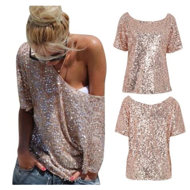 Women's T Shirts Ladies Sexy Off Shoulder Sequin Top Party Streetwear Autumn Casual Loose Tees camiseta mujer, White
Women's T Shirts Ladies Sexy Off Shoulder Sequin Top Party Streetwear Autumn Casual Loose Tees camiseta mujer, White