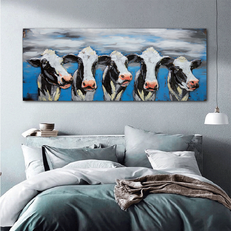 Dairy Cow Posters Funny Cute Animal Prints Canvas Painting Wall Pictures For Living Room Modern Home Decor NO FRAME
