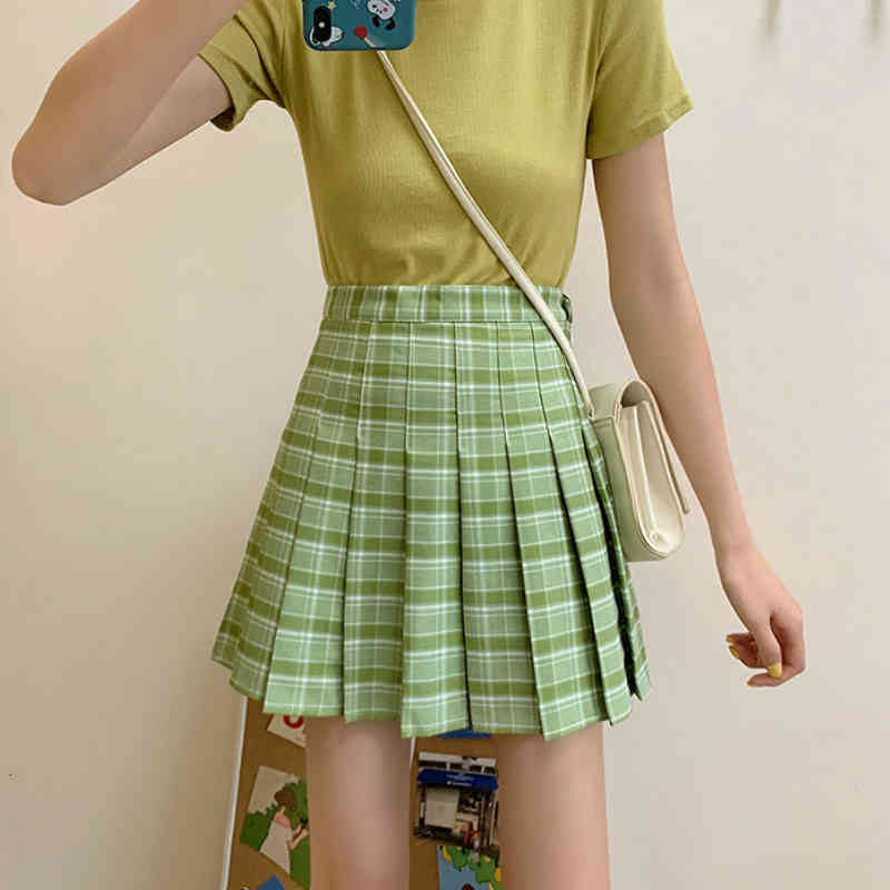 Casual Dresses Spring Summer Candy Plaid Pleated A-line Mini Skirts Preppy School Style Short Skorts DEUF, Green
Casual Dresses Spring Summer Candy Plaid Pleated A-line Mini Skirts Preppy School Style Short Skorts DEUF, Green