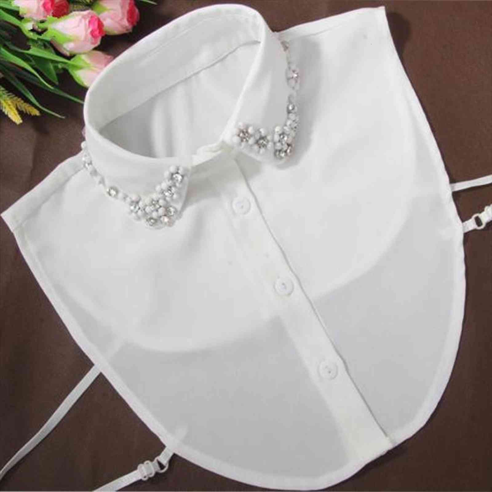 korean fashion fake collar pearl women blouses half white detachable peter pan
korean fashion fake collar pearl women blouses half white detachable peter pan