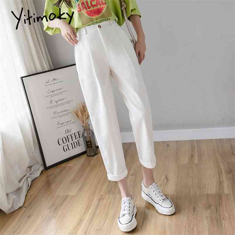 Yitimoky White Pants Woman High Waisted Black Green Cotton Plus Size Harem Spring Clothes Joggers Vintage Streetwear Work 210721
Yitimoky White Pants Woman High Waisted Black Green Cotton Plus Size Harem Spring Clothes Joggers Vintage Streetwear Work 210721