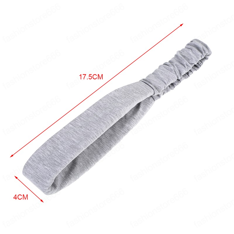 Women Elastic Headbands Girls Solid Color Cloth Hairbands Sports Yoga Hair band Fashion Hair Accessories Headwear