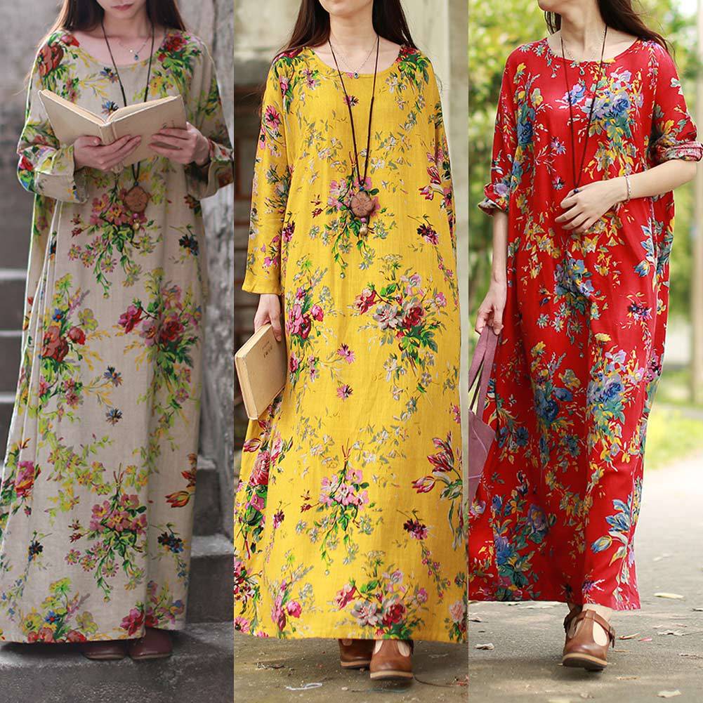 Vintage French Muslim Women Abaya Dress Print Floral Plus Size Vestidos Mujer Moroccan Kaftan Turkey Dubai Maxi Casual Gowns
Vintage French Muslim Women Abaya Dress Print Floral Plus Size Vestidos Mujer Moroccan Kaftan Turkey Dubai Maxi Casual Gowns