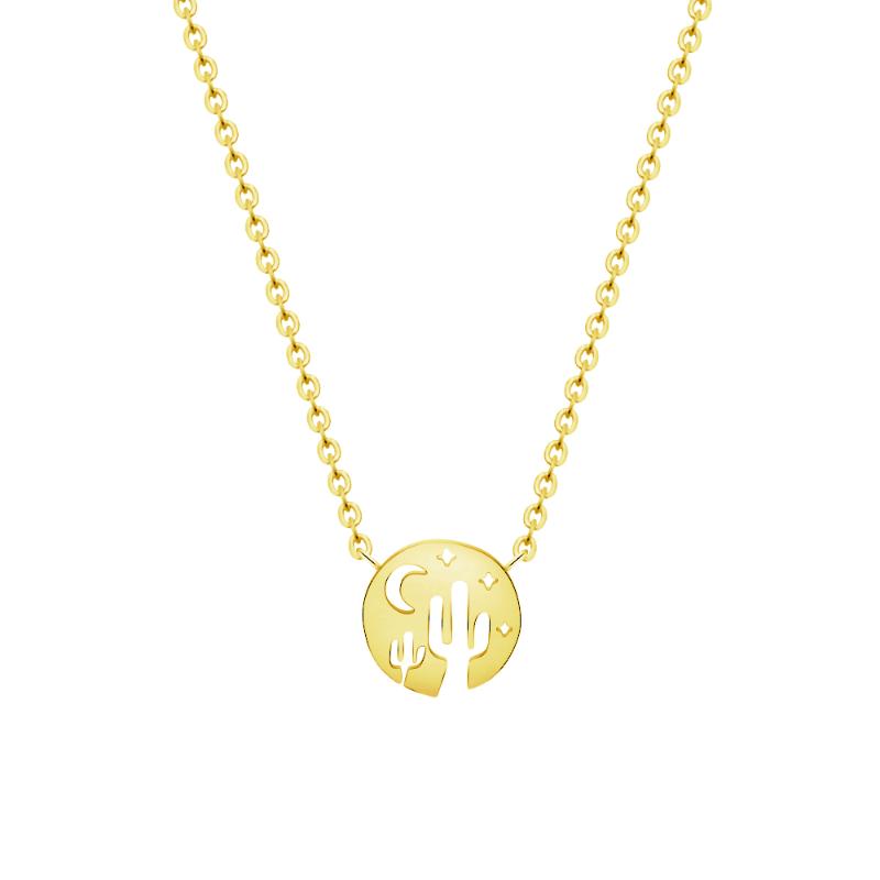 Pendant Necklaces Fashion Desert Sky Cute Prickly Pear Cactus Moon Star Necklace For Women Girl Kids Stainless Steel Round Charms
Pendant Necklaces Fashion Desert Sky Cute Prickly Pear Cactus Moon Star Necklace For Women Girl Kids Stainless Steel Round Charms