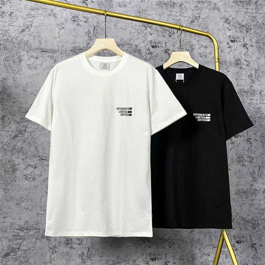 Men's T-Shirts Vetements Limited Edition Tee Men Women T-shirt Vtm Tops Collar Tag Oversized Customized Products FSW1