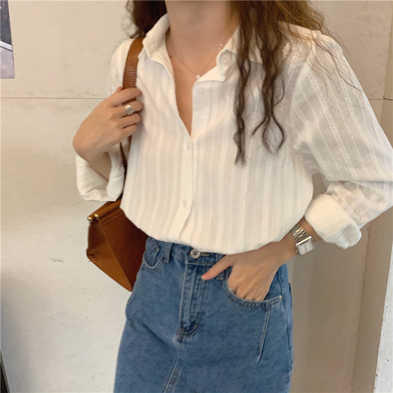 S-XL oversize Blouses spring Tops femme Casual Women shirt long sleeve Cotton Girls Blouse Plus Size Blusas autumn 210417Z