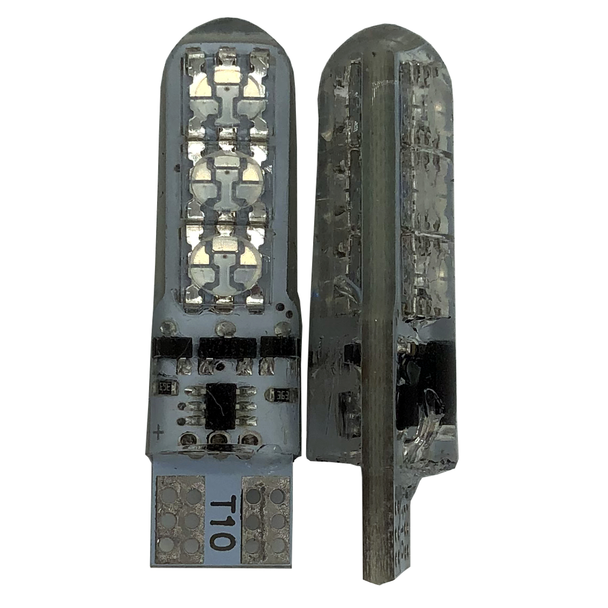 12V T10 W5W Silicone Car RGB 5050 6SMD LED Side Wedge Light Dome Reading Lamp Flash Strobe Decoration Lights Remote Controller