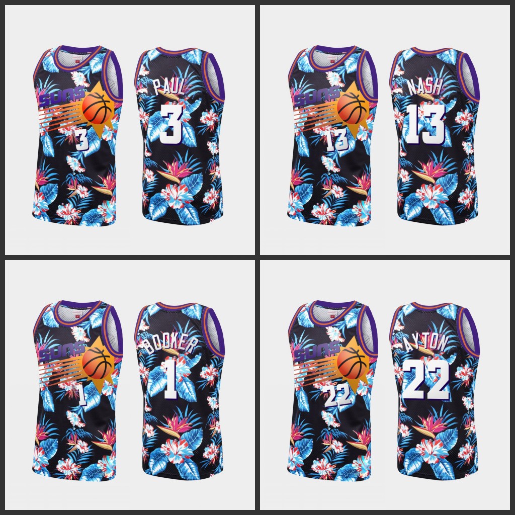 Phoenix''Suns''Men Devin Booker Deandre Ayton Suns Steve Chris Paul Custom Floral Fashion Jersey, Black
Phoenix''Suns''Men Devin Booker Deandre Ayton Suns Steve Chris Paul Custom Floral Fashion Jersey, Black