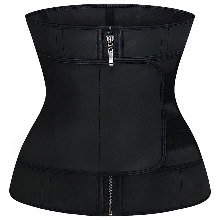 High compression Latex Waist Trainer Rubber Waist Cincher Body Shaper 9 Steel Boned Firm Body Shapewear Stomach Slimming Belt 210402
