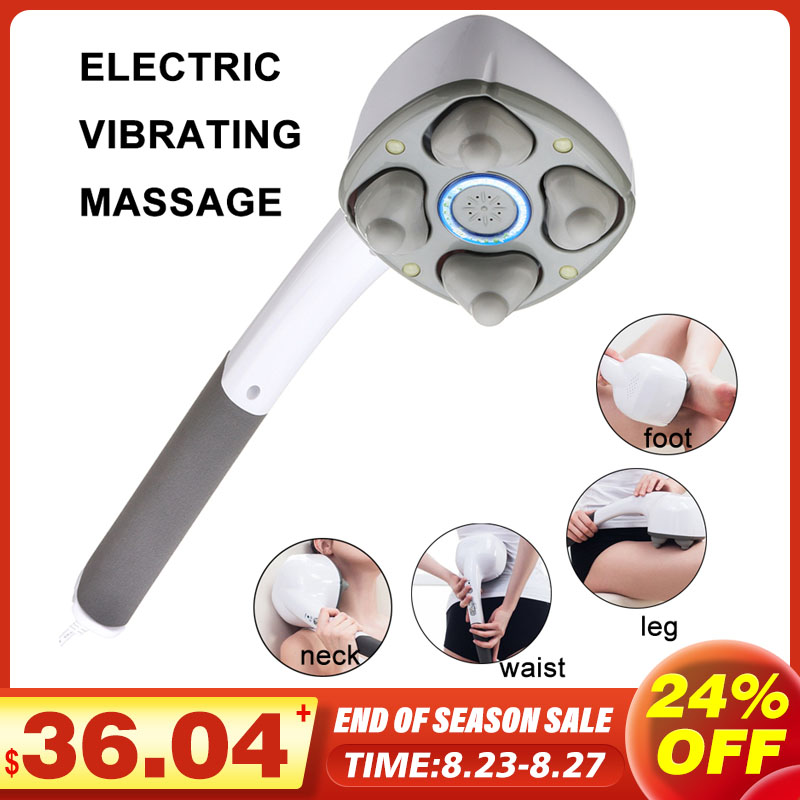 Electric Handheld Massager Four Head Machine Full Body Neck Vertebra Back Muscle Relax Vibrating Deep Tissue Massage Health Care
Electric Handheld Massager Four Head Machine Full Body Neck Vertebra Back Muscle Relax Vibrating Deep Tissue Massage Health Care