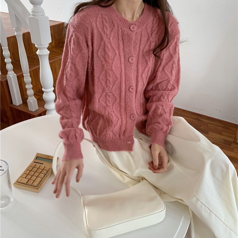 Comelsexy Korean Leisure Early Autumn Gentle Knitting Sweater Women Chic Fashion Versatile Loose Twist Lazy Sweater 210515