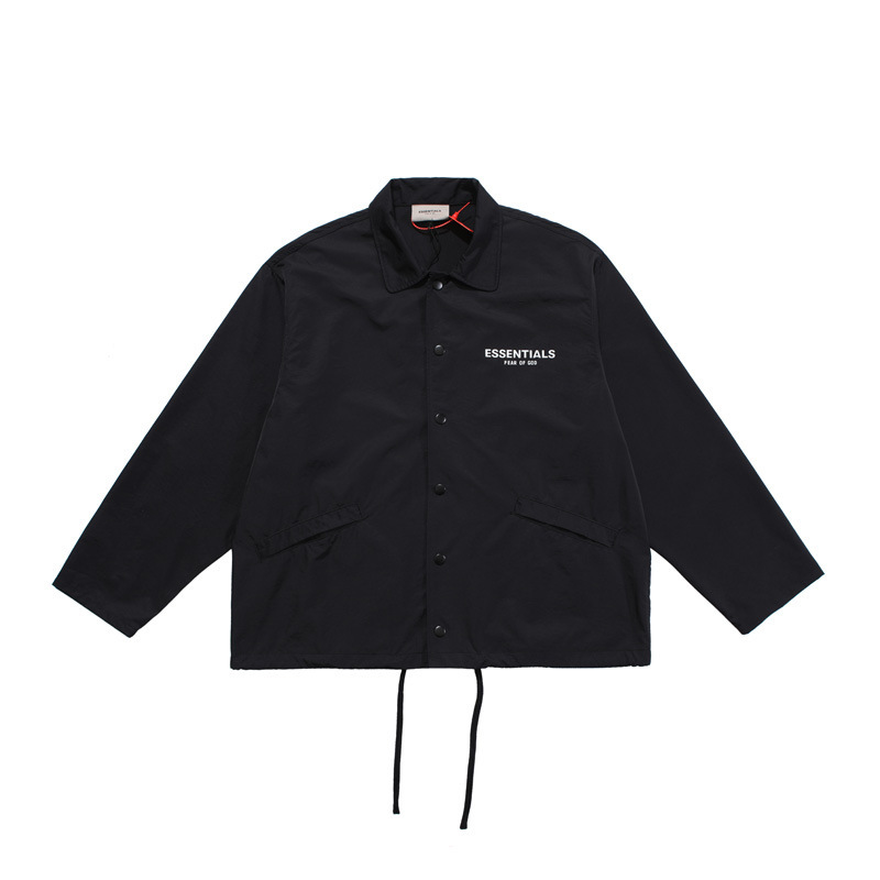 Feel of God fog double line new essentials nylon reflective coach jacket quick-dry, Black;brown
Feel of God fog double line new essentials nylon reflective coach jacket quick-dry, Black;brown