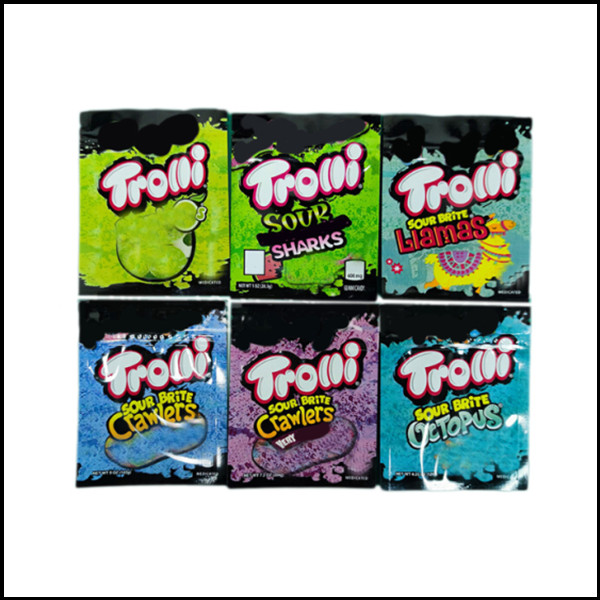 TROLLIS TRILLIS Storage Bag 600mg Edibles Mylar Package Smell Proof Infused Gummies Pouch Zipper Bags Packaging 12 colors
TROLLIS TRILLIS Storage Bag 600mg Edibles Mylar Package Smell Proof Infused Gummies Pouch Zipper Bags Packaging 12 colors