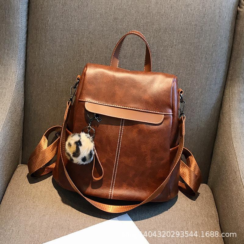 Vintage Hair Ball Pendant Women Backpack British Style Gentleman PU Leather Man Shoulder Bag High School Student, Black
Vintage Hair Ball Pendant Women Backpack British Style Gentleman PU Leather Man Shoulder Bag High School Student, Black