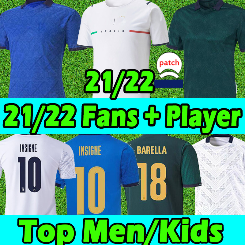 21/22 Italia soccer Jerseys BARELLA SENSI INSIGNE 2021 2122 European Cup Renaissance CHIELLINI ITALY BERNARDESCHI men + kids kit football shirts uniforms, Italy home patches
21/22 Italia soccer Jerseys BARELLA SENSI INSIGNE 2021 2122 European Cup Renaissance CHIELLINI ITALY BERNARDESCHI men + kids kit football shirts uniforms, Italy home patches