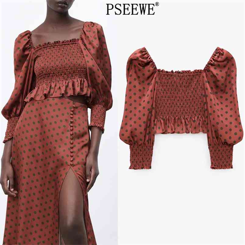 Red Polka Dot Crop Top Women Spring Fashion Elastic Puff Long Sleeve Satin Female Ruffle Chic Woman Blouse 210519
Red Polka Dot Crop Top Women Spring Fashion Elastic Puff Long Sleeve Satin Female Ruffle Chic Woman Blouse 210519