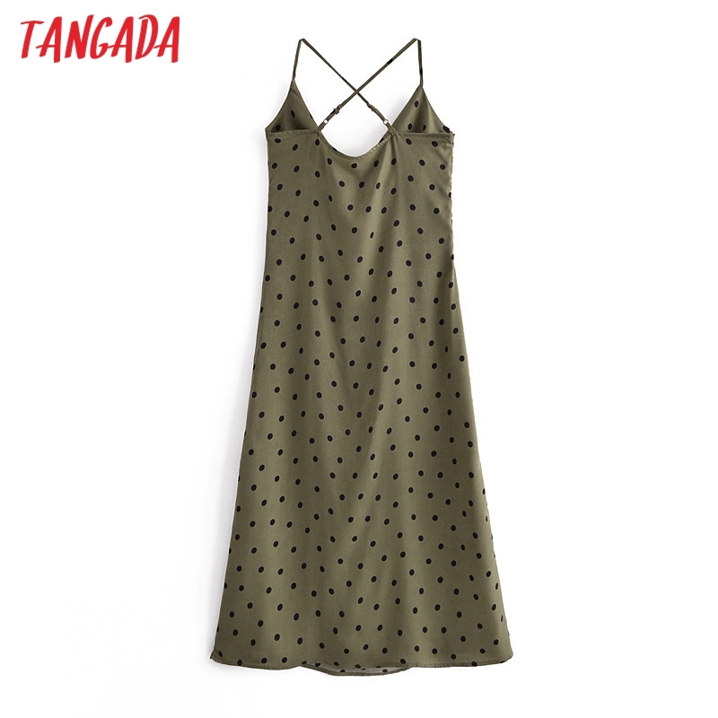 Women Chic Fashion Side Zipper Midi Dress Vintage Backless Thin Straps Female Dresses Vestidos QN77 210416