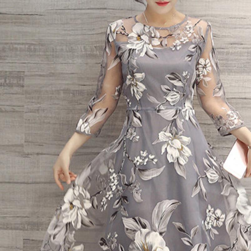 womens dresses women lady o neck 3 4 mesh sleeve floral print large swing double layer midi dress, Black;gray
womens dresses women lady o neck 3 4 mesh sleeve floral print large swing double layer midi dress, Black;gray