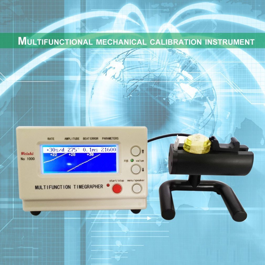 Multifunctional Mechanical Clock Tester Timegrapher Clock Timing Machine Calibration Repair Tools Us/Uk/Au/Eu Plug 110-220V