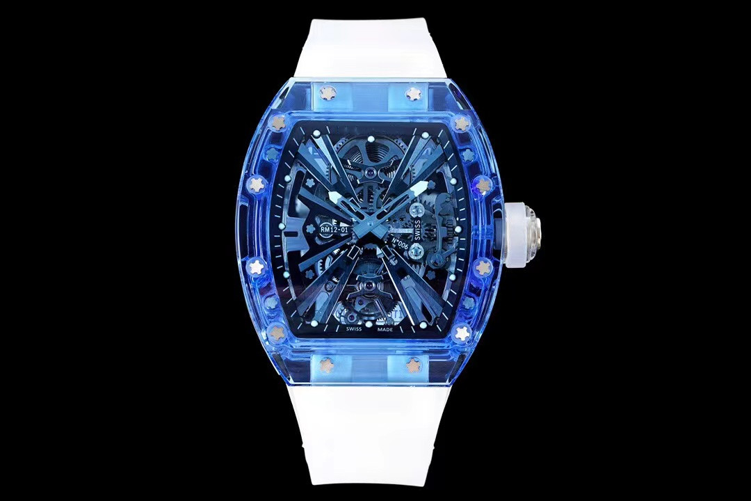 JB Watch RM12-01 RM056 RM53-02 with Swiss standard Tourbillon movement sapphire crystal case with natural rubber strap, As shown
JB Watch RM12-01 RM056 RM53-02 with Swiss standard Tourbillon movement sapphire crystal case with natural rubber strap, As shown