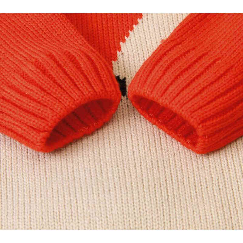 Autumn Winter Baby Boys Girls Cartoon Fox Rompers Clothes Children Boy Girl Kids Knitting Long Sleeve 210429