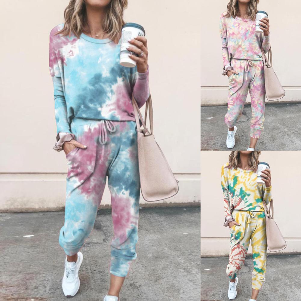 2pcs tie dye jogger women sleepwear suit long sleeve round neck pants loungewear floral sleep wear pajamas for, Black;red
2pcs tie dye jogger women sleepwear suit long sleeve round neck pants loungewear floral sleep wear pajamas for, Black;red