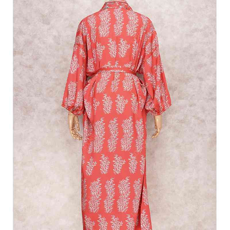 Boho Printed Bikini Cover-ups Cotton Tunic Long Kimono Cardigan Beach Dress Plus Size Women Wear Swim Suit Cover Up A492 210420