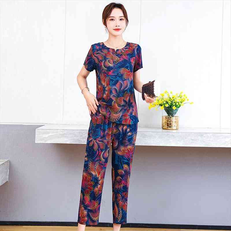 summer o neck tracksuits womens pants short sleeve casual loose pencil outfits female 2 pieces set outwear, White
summer o neck tracksuits womens pants short sleeve casual loose pencil outfits female 2 pieces set outwear, White